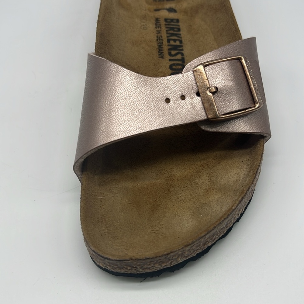 Birkenstock - Madrid Birko Flor One Adjustable Strap Slip On Copper Sandal SZ 9 - Picture 5 of 16